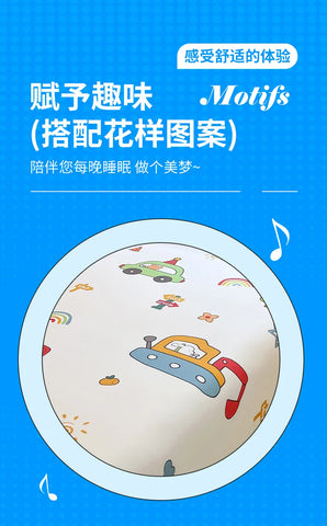 1pc 100%Cotton Bed Sheet for Kids Cartoon Style Car Printed Fitted Sheet with Elastic Band for Boys Pure Cotton Single Bed Cover