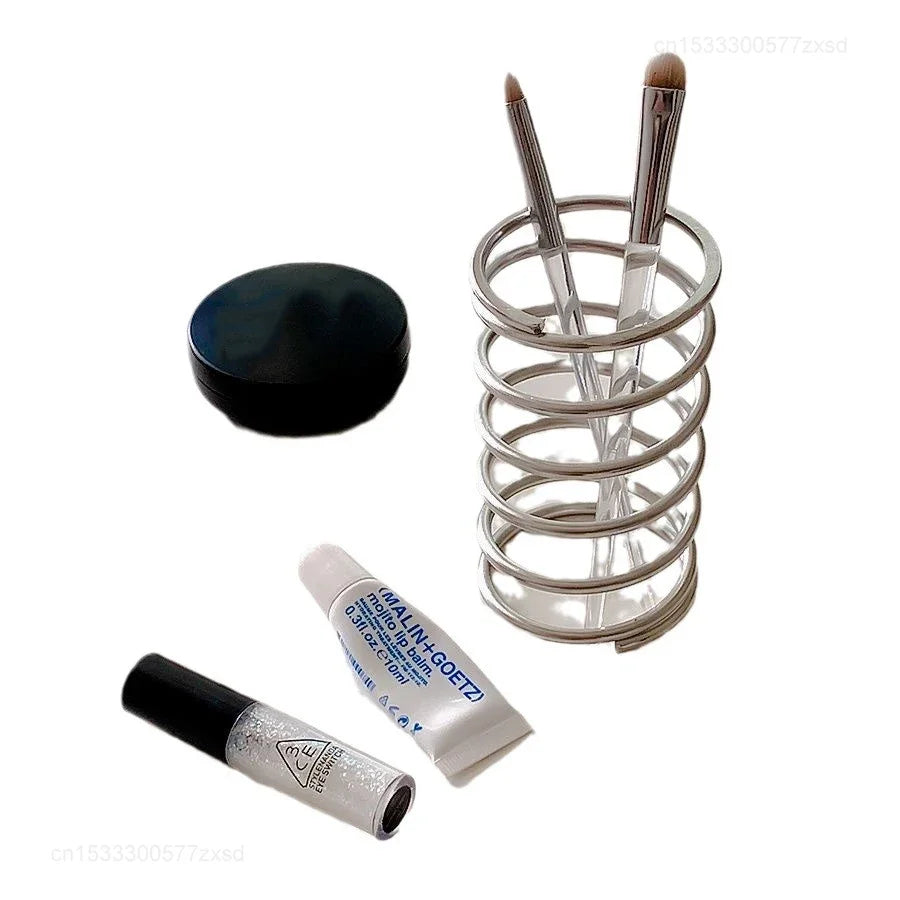 Multipurpose Stainless Steel Toothbrush Holder Bathroom Accessories for Toothpaste Makeup Brush Storage Rack Home Decoration