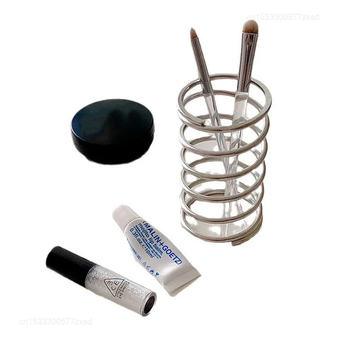 Multipurpose Stainless Steel Toothbrush Holder Bathroom Accessories for Toothpaste Makeup Brush Storage Rack Home Decoration