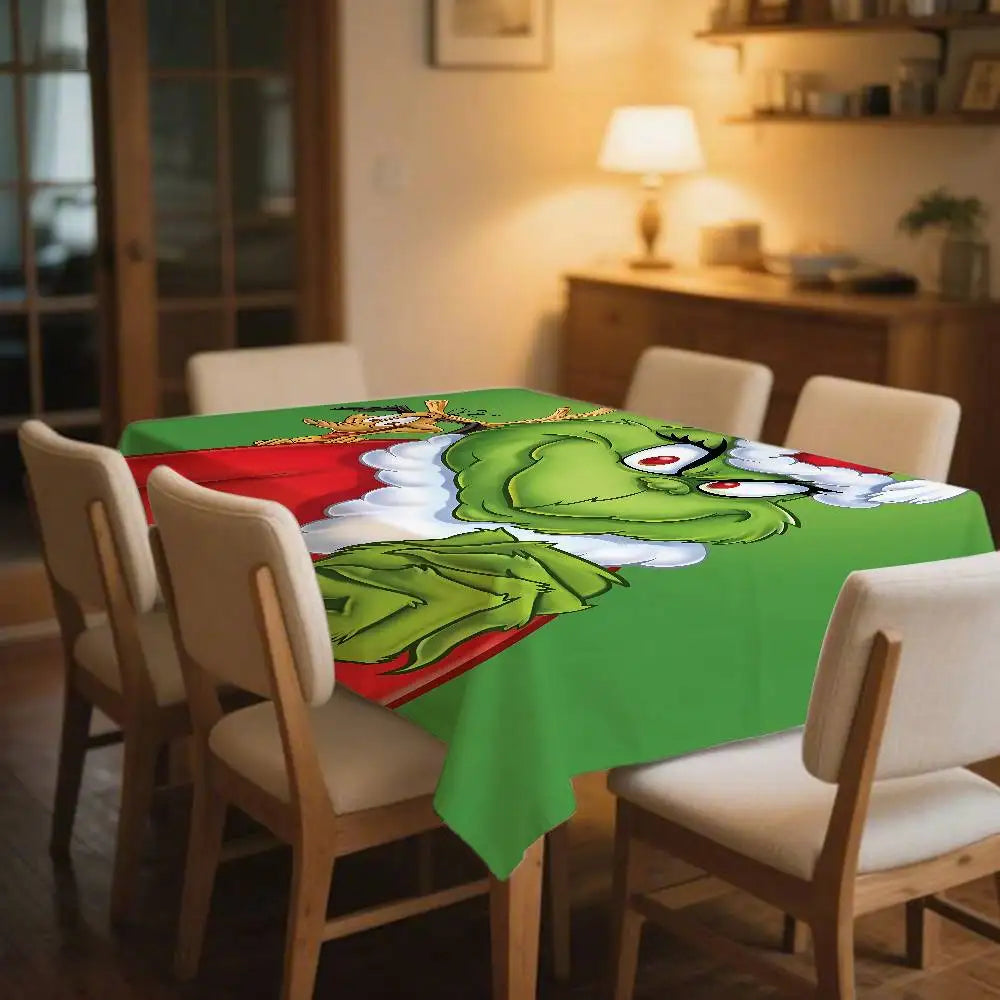 Cartoon The G-Grinch Table Cloth Tablecloth Party Decor Farmhouse Kitchen Dining Table Cloth Wedding Decorations