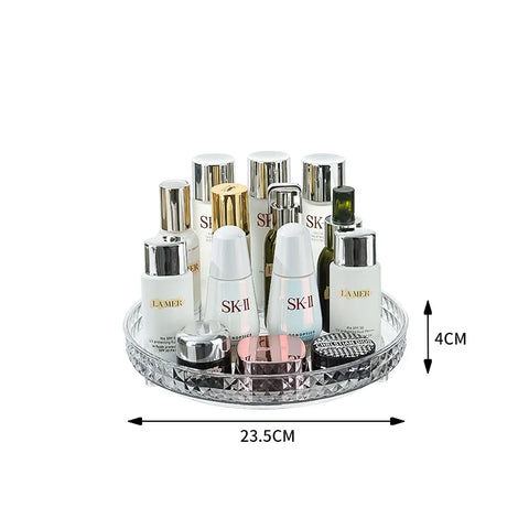 360° Rotatable Desktop Cosmetic Rack Bathroom Shelf Large-capacity Perfume Aromatherapy Skin Care Product Storage Rack Organizer