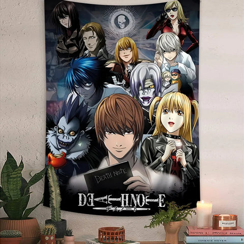 Anime Death Note DN L Colorful Tapestry Wall Hanging Bohemian Wall Tapestries Mandala Wall Hanging Sheets