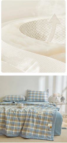 All cotton Air conditioning quilted quilt core summer washable comforter Simple Plaid soft duvet of single twin full queen size