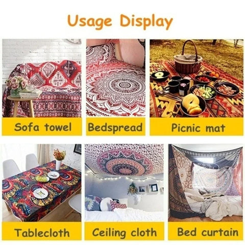 Macrame Wall Decor Tapestry Mandala Flower Psychedelic Bohemian Wall Hanging Home Living Room Dorm Bedroom Decor Aesthetic Tapiz