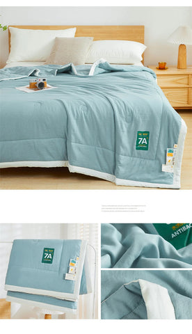 New Soya Fibre Filling Summer Quilt Queen Grade A Maternal and Child Thin Comforter Antimicrobial Breathable King Size Duvet