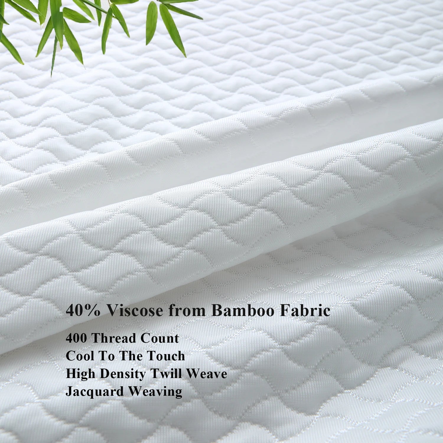 1 pc Cooling Mattress Protector Cover, 400 Thread Count,Breathable & Cool for Hot Sleepers,16" Deep Pocket Queen King Size