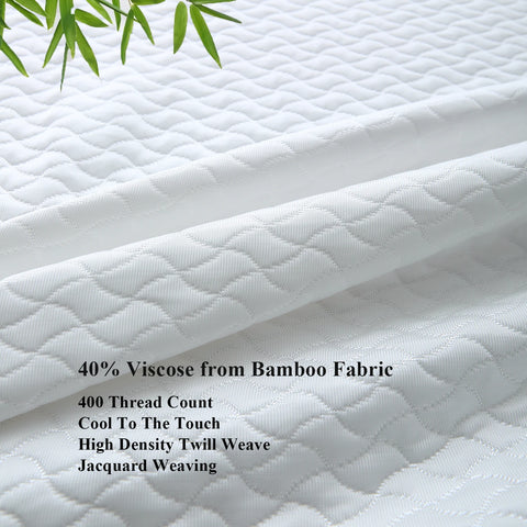 1 pc Cooling Mattress Protector Cover, 400 Thread Count,Breathable & Cool for Hot Sleepers,16" Deep Pocket Queen King Size