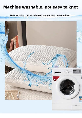 1PC Summer Cooling Ice Silk Pillow Breathable Mesh Edges 3D Ergonomic Cervical Support Pillow Core for Home Hotel 2025 New