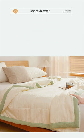 New Soya Fibre Filling Summer Quilt Queen Grade A Maternal and Child Thin Comforter Antimicrobial Breathable King Size Duvet