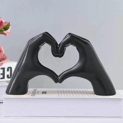 1pc Gesture Decoration, Heart Finger Statue Modern Art Sculpture Personalized Home Decor