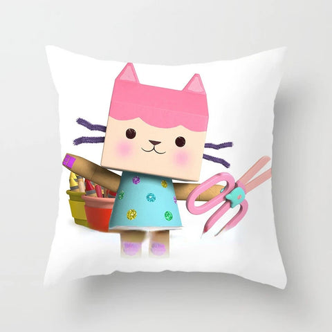 Kids Gabbys Dollhouse Gabby Cats Pillowcase 40x40cm 45x45cm  Decorative Pillows  60x60