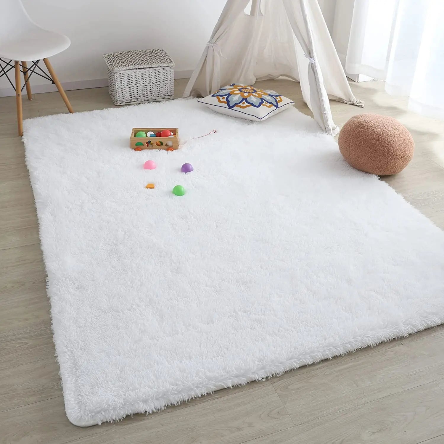 Gray Carpet for Living Room Plush Rug Bed Room Floor Fluffy Mats Anti-slip Home Decor Rugs Soft Velvet Carpets Kids Room Blanket