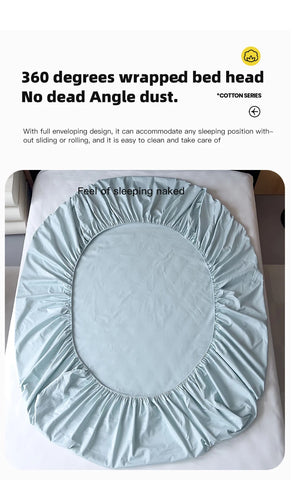 Single piece cotton bed sheet, single double bed cushion cover dustproof and breathable, mattress cover suitable for all seasons