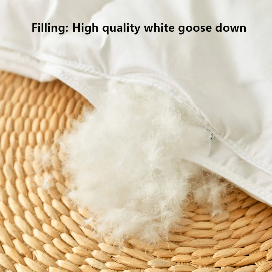 Winter Cotton Goose Down Quilt Five-Star Hotel Duvet Super Soft Fluffy Queen King Full Size Four Seasons Duvets Blanket 220x240
