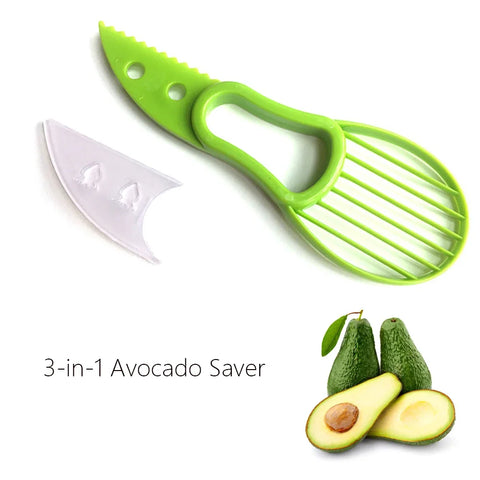 3-in-1 Avocado Slicer Shea Corer Butter Fruit Peeler Cutter Pulp Separator Plastic Knife Kitchen Vegetable Tools Home Accessory