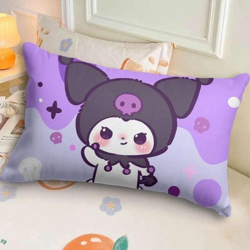 Sanrio Kuromi Pillowcase Cute Cartoon Kids Student Room Sleeping Pillowcase Sofa Cushion Cover Home Bedroom Room Decoration