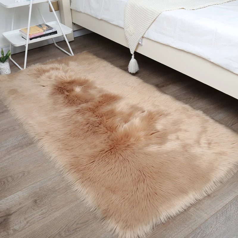 Thick White Carpet Soft Fur for Living Room Plush Rug Bedroom Imitation Wool Fluffy Floor Carpets Window Bedside Home Decor Rugs