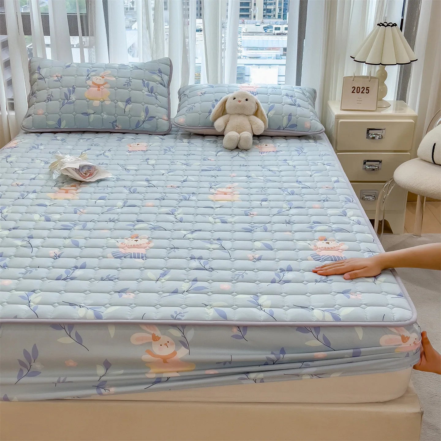 1pc Thicken Bed Cover Printed Bedspread Adulst Kids Room Bed Linen Skin-friendly Mattress Protector 침대커버 (No Pillowcase)