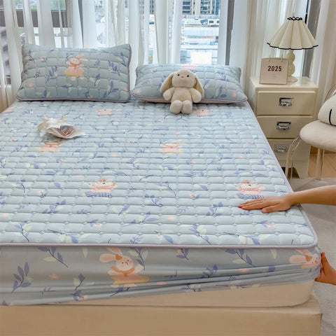 1pc Thicken Bed Cover Printed Bedspread Adulst Kids Room Bed Linen Skin-friendly Mattress Protector 침대커버 (No Pillowcase)