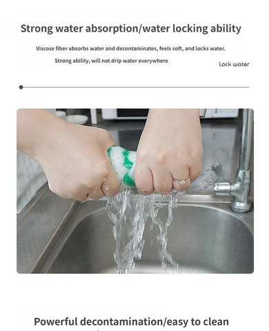 Bamboo Fiber Kitchen Towels, Double-Layer Thick Dish Cloths, Oil-Resistant & Highly Absorbent, Lint-Free Cleaning Rags for Dishe