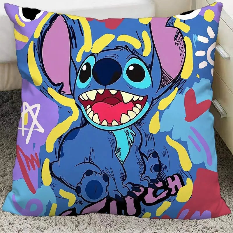 Cute interstellar baby Stitch pillow cover polyester material living room sofa cushion cover bedroom room home decoration