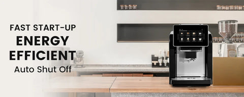 Mcilpoog WS817 -7"colorfAutomatic Espresso Machine with Milk Frother,  21 Flavors for Home & Office