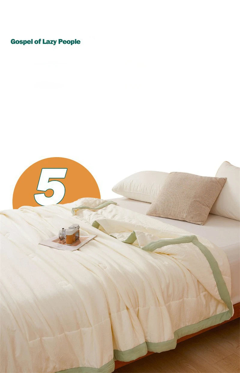 New Soya Fibre Filling Summer Quilt Queen Grade A Maternal and Child Thin Comforter Antimicrobial Breathable King Size Duvet