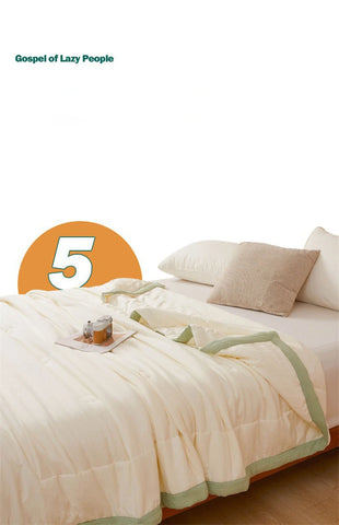 New Soya Fibre Filling Summer Quilt Queen Grade A Maternal and Child Thin Comforter Antimicrobial Breathable King Size Duvet