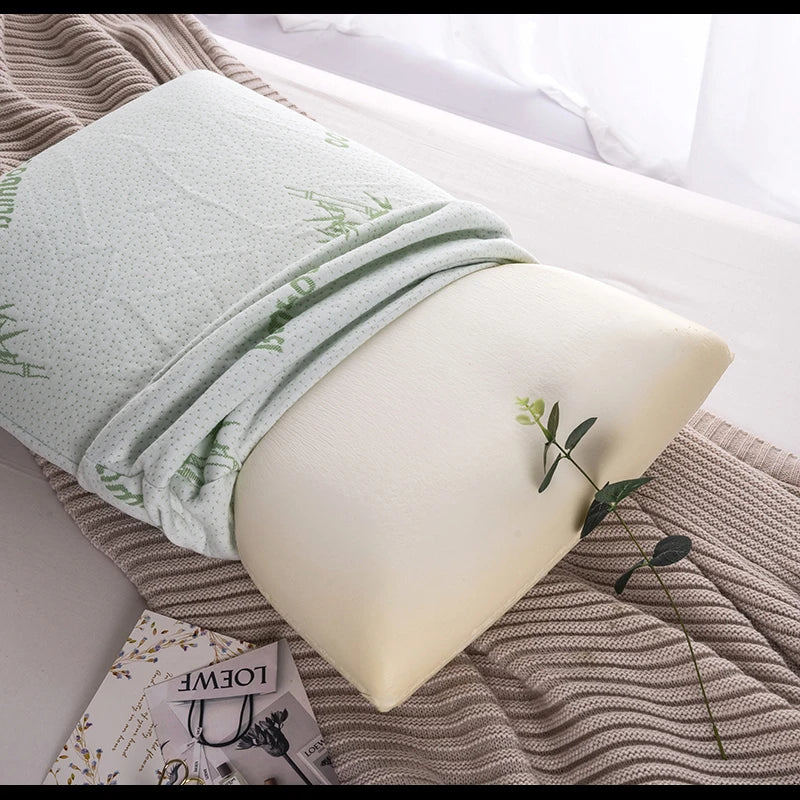 Bamboo fiber slow rebound bread memory pillow for protection, space cotton invisible zipper design, single person adult pillow c