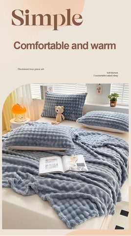 1 Pc Luxury Faux Rabbit Fur Throw Blanket Soft Warm White Striped Fluffy Blankets for Sofa Office Naps Single Double Plush Plaid
