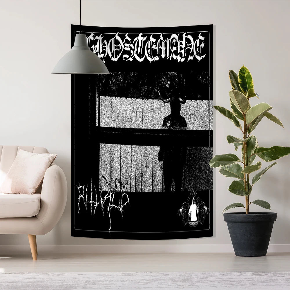 40X60cm Ghostemanes Album Decorates The Room Tapestry Hip Hop Metal Rock Gothic Oversized Tapestry