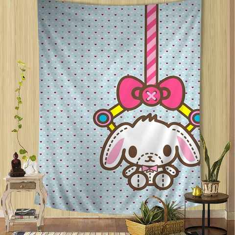 S_sugarbunnies Anime Kawaii Cartoon Tapestry Bohemian Wall Tapestries Mandala Wall Hanging Sheets