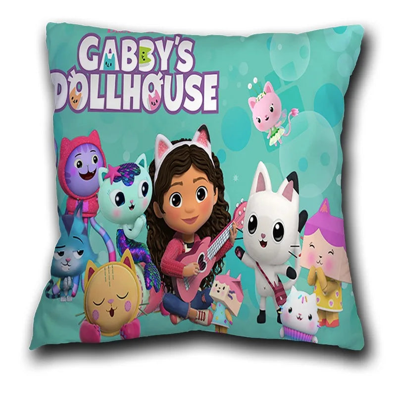 Kids Gabbys Dollhouse Gabby Cats Pillowcase 40x40cm 45x45cm  Decorative Pillows  60x60
