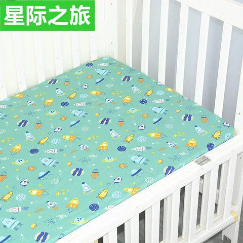 51x28inch(130x70 cm) Newborn Baby Fitted Crib Sheets Cartoon Print Bed Sheet Baby Bed Mattress Covers for Unisex Baby Boys Girls