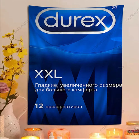 Popular Condom D-Dur-exS Tapestry Anime Wallpaper Wall Hanging Cloth Dorm Headboard Aesthetic Room Decoration Background Cloth