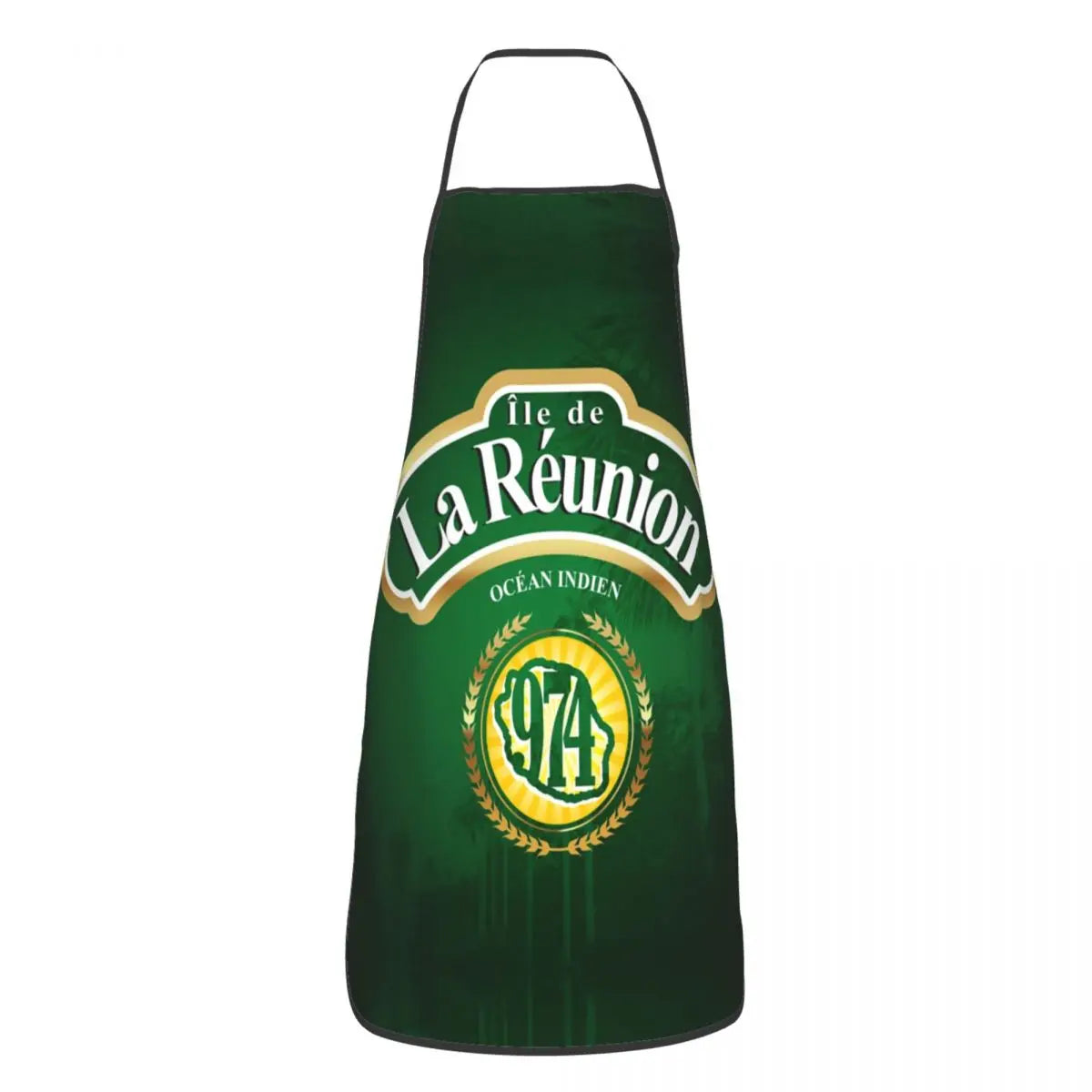 Custom Bib Kreol 974 Reunion Island Apron Men Women Unisex Adult Chef Kitchen Cooking Tablier Cuisine Painting