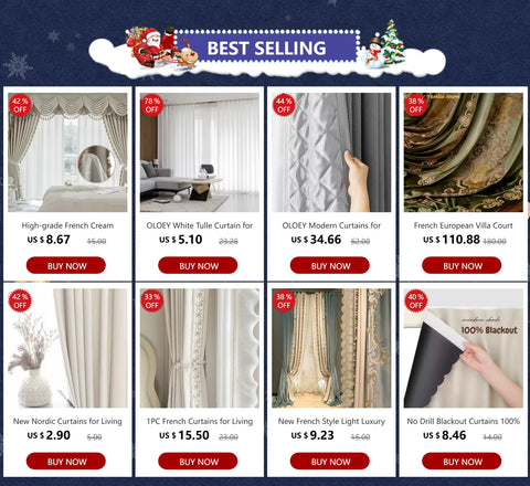 Grey Blackout Curtains Thermal Insulation Cotton Linen Drapes for Bedroom Living Room Sunshade Luxury Custom Window Treatments