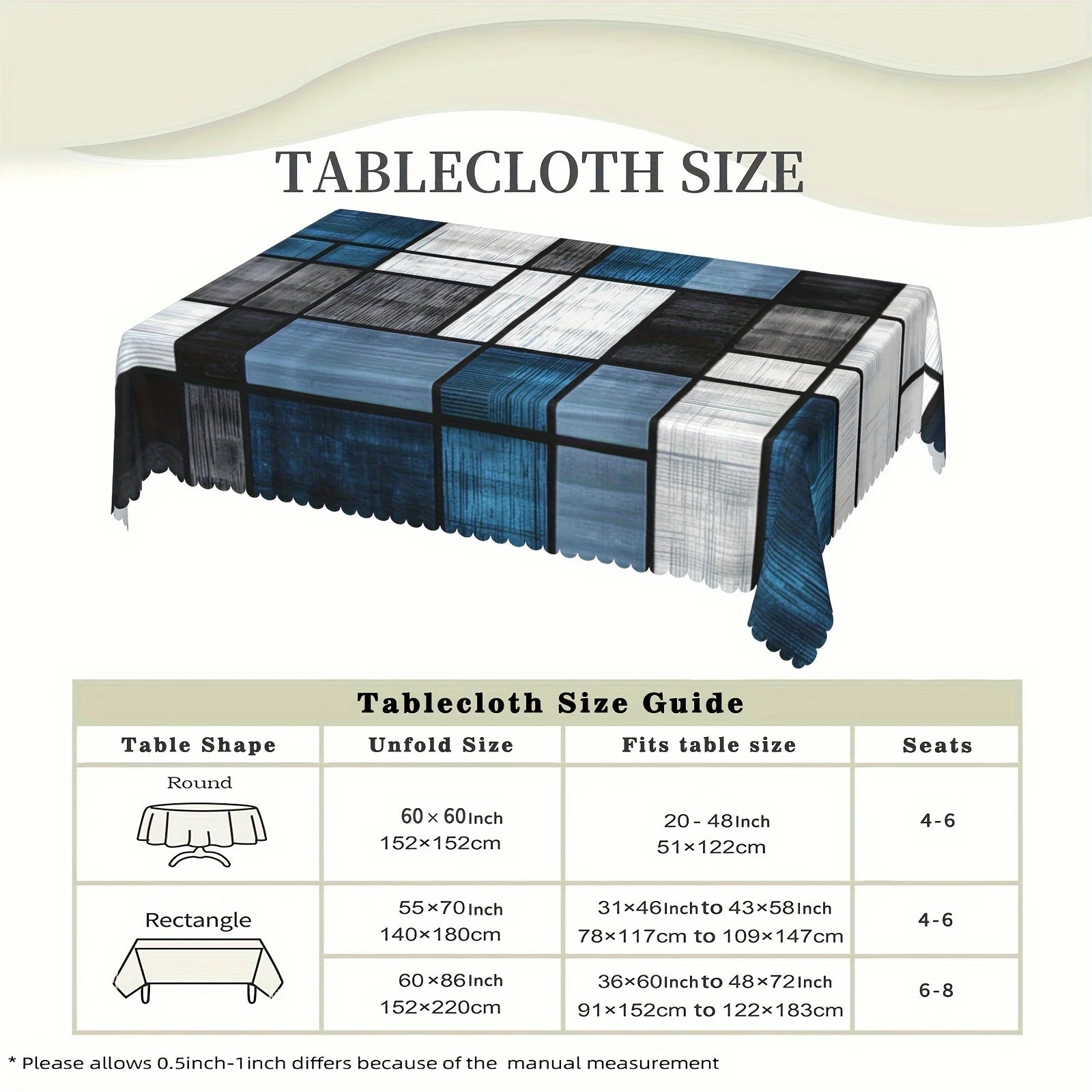 Modern Geometry Texture Rectangle Waterproof Tablecloth Table Decor Reusable Kitchen Dining Table Cloth Holiday Party Decoration