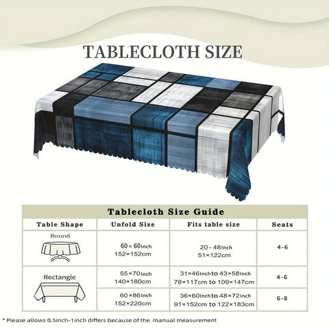 Modern Geometry Texture Rectangle Waterproof Tablecloth Table Decor Reusable Kitchen Dining Table Cloth Holiday Party Decoration