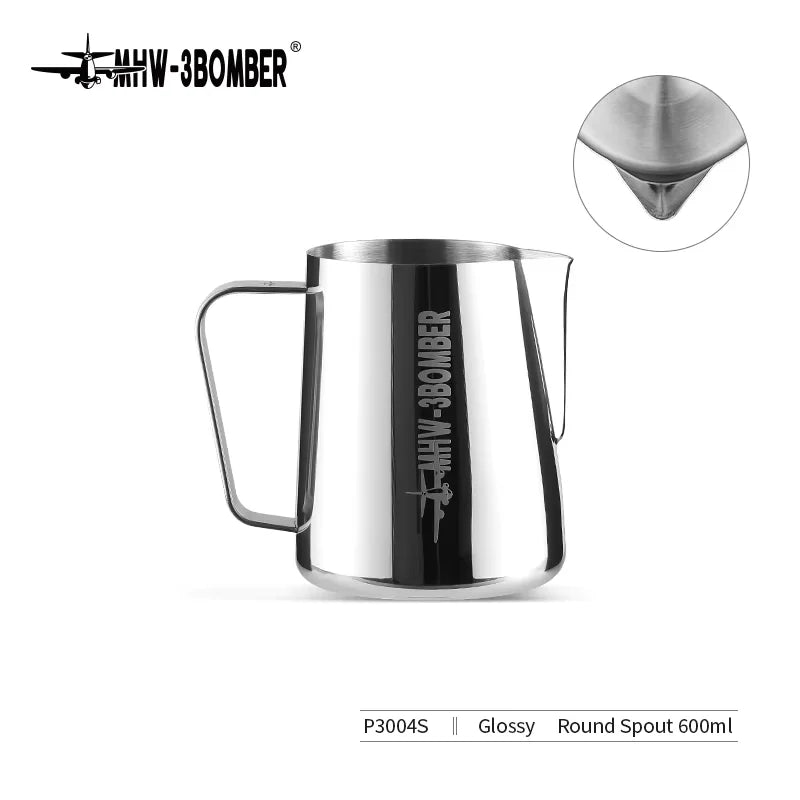 MHW-3BOMBER 3.0 Milk Frothing Pitcher 450/600ml Stainless Steel Steam Milk Pitcher Jug for Espresso Latte Art Coffee Accessories