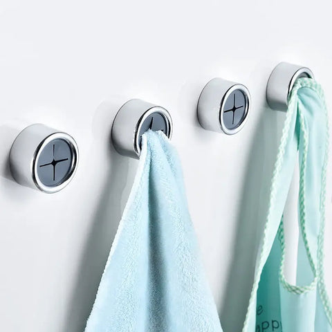 Bathroom Towel Storage Sucker Racks Wall Mounted Self Adhesive Plug Holder Hooks Round Kitchen Dishcloth Hanger Clip Organizer