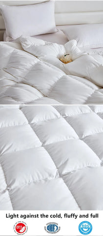 Winter Cotton Goose Down Quilt Five-Star Hotel Duvet Super Soft Fluffy Queen King Full Size Four Seasons Duvets Blanket 220x240