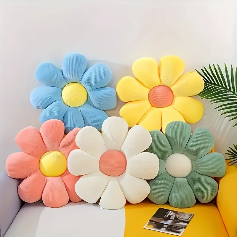 Flower Plush Toy Cushion Sofa Super Soft Daisy Cushion Comfortable Plush Cushion, Eight-Petal Flower Cushion, For Home Sofa,gift