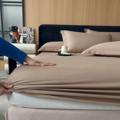 Single piece cotton bed sheet, single double bed cushion cover dustproof and breathable, mattress cover suitable for all seasons