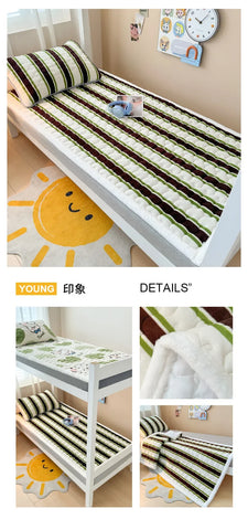 Winter Thicken Warm Mattress Toppers Fleece Bedspread Soft Folding Thin Tatami Mat Student Dormitory Bed Sheet Mattress Cover