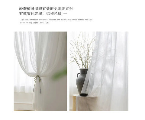 Vertical Blinds White Gauze Sheer Tulle Curtains for Living Dining Room Bedroom Balconies Sunscreens Window Screens Custom Size