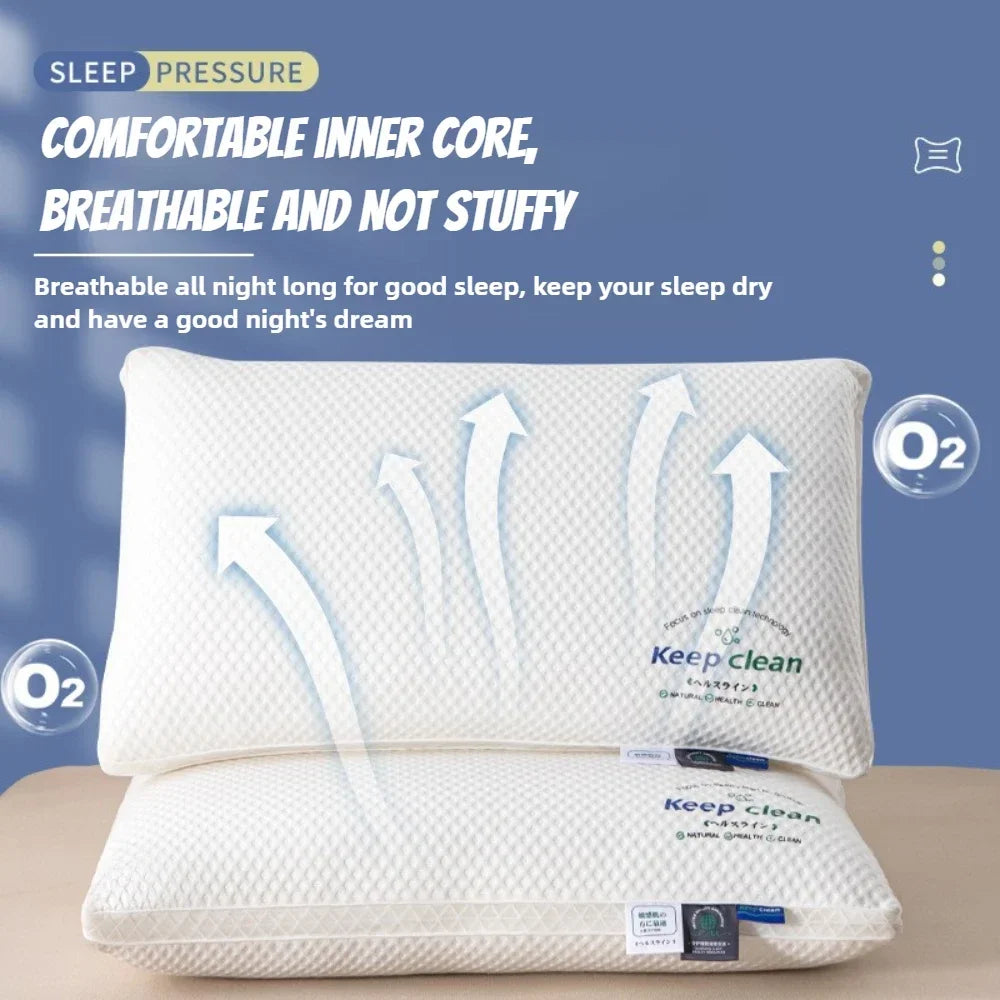 3D Cervical Neck Pillow with High Elasticity and Non Collapse Shape Memory Comfortable Sleeping Pillows Hotel Bedroom Bed Pillow