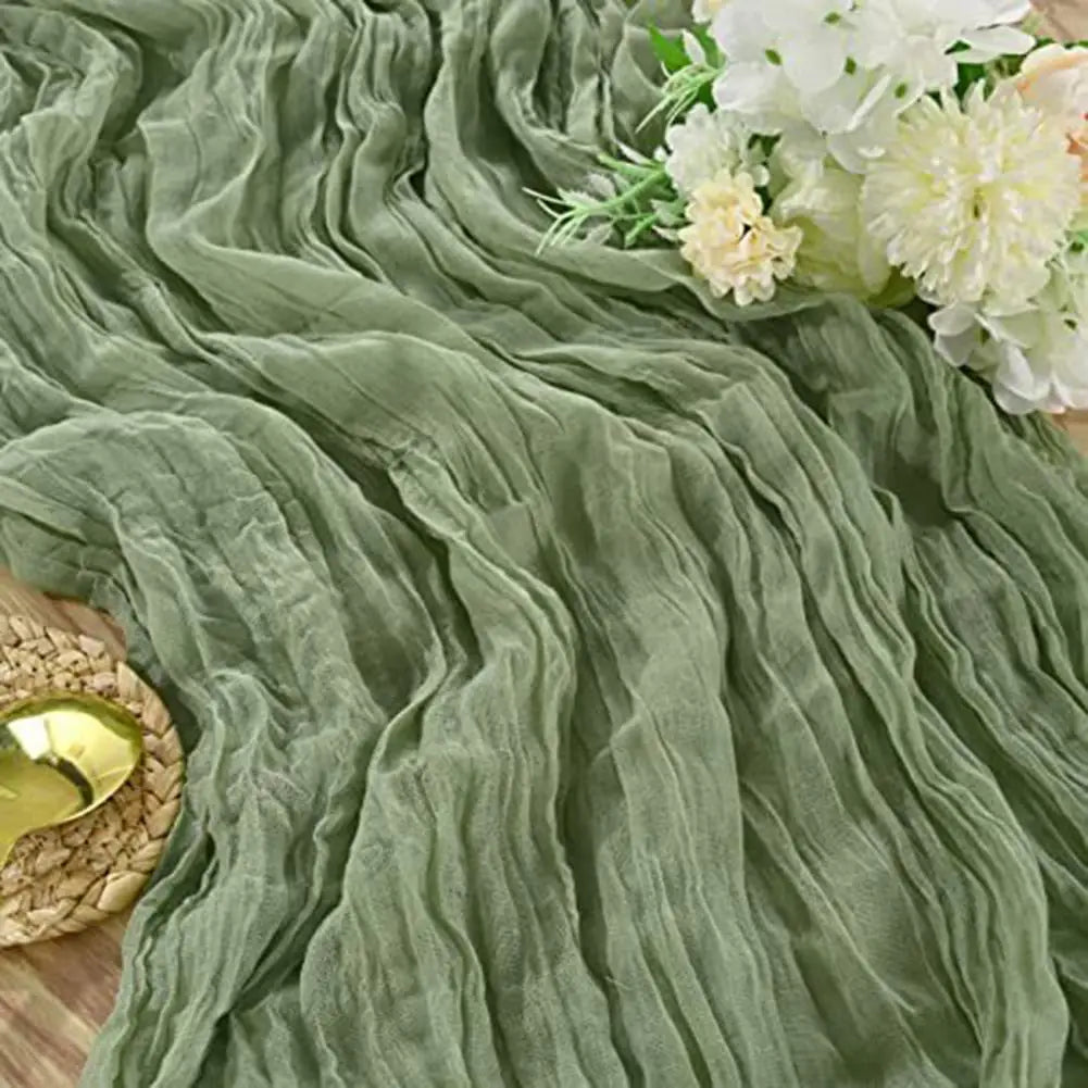 Gauze Table Runner Dinning Decoration 90*180CM Rustic Country Boho Beach Wedding Party Table Decor Christmas Table Runners