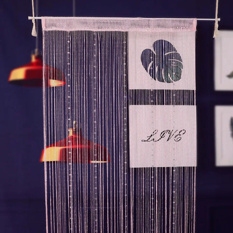 100CM X 200CM Crystal Beaded String Curtains Screen String Divider Blind for Salon Living Room Door Wall Window Tassel Curtain