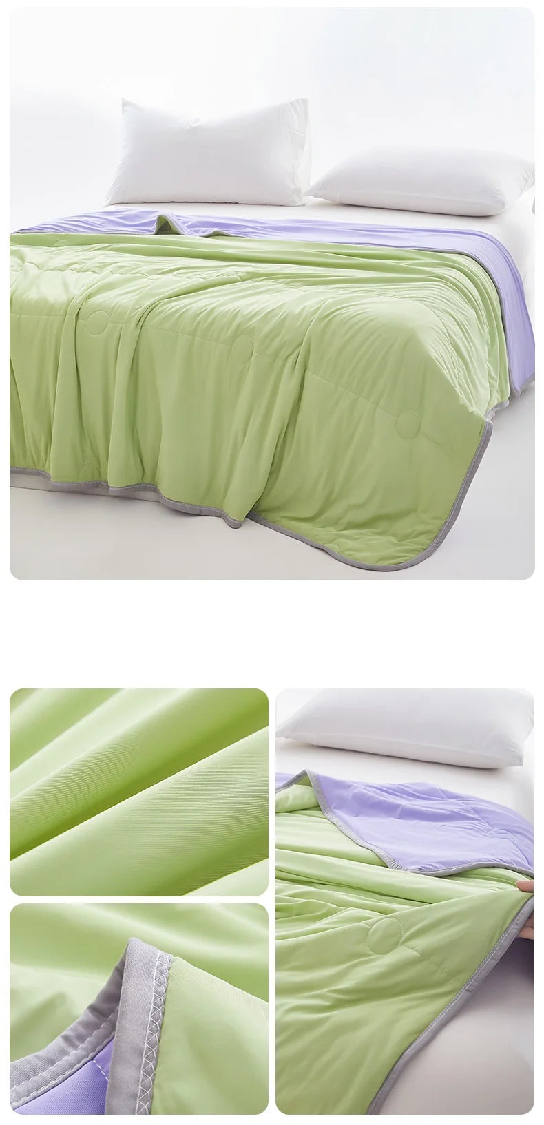 1pc Cool Feeling Duvet Double Side Design Quilt Skin-friendly Comforter Summer Blanket Adults Kids Room Bedspread 냉감이불